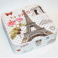 Square jewelry box "Paris"